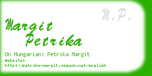 margit petrika business card